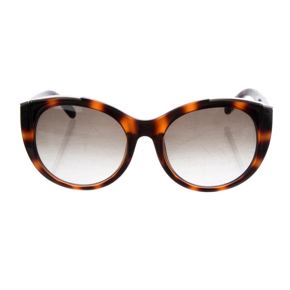 Chloe Dahlia Crystal Tortoise Sunglasses with Arrow Accent, Original Case
